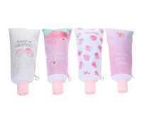 Healeved Estuche para Lápices de PU Rosa con Diseño de Pasta de Dientes Set de 4 Piezas con Gran Capacidad Estuche Multifuncional para Bolígrafos y Papelería Adecuado para Estudiantes y