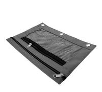 Healeved Estuche para Lápices de Tela Oxford Resistente 3 Compartimentos Diseño Transparente para Carpeta B5 Bolso Organizador para Bolígrafos y Documentos Color Gris Adecuado para