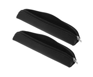 Healeved Estuche Portátil Diseño Compacto y Elegante para Bolígrafos de Insulina Pack de 2 Unidades Material Pu Ligero Negro Adecuado para Uso Diario y Gestión