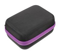 Healeved Estuche Rígido para Aceites Esenciales 12 Ranuras 5ml-15ml Bolsa Eva Morada Resistente para Almacenamiento y Viaje Divisor Protector Portátil