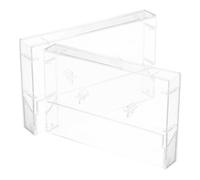 Healeved Estuche Rígido para Casetes, Caja de Almacenamiento Transparente para Cintas de Audio, 2 Unidades, Diseño Esquinas Cuadradas para Facilitar la Organización en Sala de Música