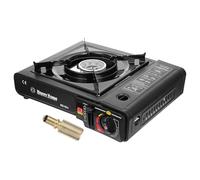 Healeved Estufa de Casete Portátil para Camping y Exteriores Quemador Ajustable de Gas Butano Estufa de Barbacoa Maletín de Transporte Resistente a Altas Temperaturas Cocina Gas Butano