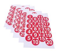 Healeved Etiquetas Adhesivas Redondas Número 1-100 Pequeñas 5 CM PVC Impermeables para Organización Hogar Oficina y Tienda Etiquetas Autoadhesivas de Tallas Multiuso Resistentes al Agua