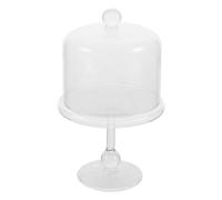 Healeved Expositor de Tartas con Tapa de Vidrio Elegante y Base con Pie, Soporte para Pasteles con Cubierta Antipolvo, Adecuado para Cocina y Cumpleaños