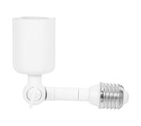Healeved Extensor Ajustable 350° Cerámico Blanco de Portalámparas Adaptador Convertidor E27 y Flexible 240° para Ventilador de Techo y Lámparas para Iluminación Hogar