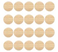 Healeved Fichas Redondas sin Terminar para Pintura DIY 20 Piezas de Bambú Natural 5 Cm Lisas y Prácticas para Manualidades Infantiles y Decoración Creativa
