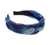 Healeved Fina banda de cabello brillante Mujer púrpura ondulado largo señoras venda cintas para el pelo de niña Bandas para el cabello femeninas diademas anchas paño Blue