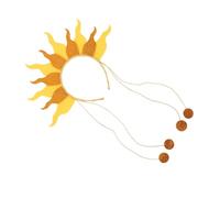 Healeved Fire Headband With Glitter And Bead Chains Versatile Flame Hairband For Women And Festive Accessory For Halloween Year's Eve Carnivals Dress-up Parties