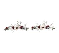 Healeved Flores Secas Diadema 2 Piezas Sombreros De Flores Decoración De Ramas De Tocado De De Pelo De Tela Tocados De Novia Tiaras De Novia Guirnalda De Pelo Diadema De Secas
