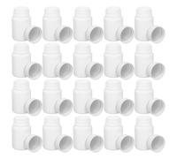 Healeved Frasco de Pastillas Vacío 30 Ml Color Claro PE, 100 Unidades Tapa Rosca Hermética, Botella de Almacenamiento Portátil para Cápsulas y Medicamentos, Adecuado para Viaje y