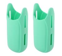 Healeved Funda de Silicona Aislante Verde para Rizador y Plancha de Cabello, Resistente al Calor, Antideslizante, Talla Única, 2 Piezas para Uso Doméstico y Viajes