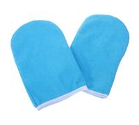 Healeved Fundas De Cera Para Manos Talla Única Calor Conservante Para Spa Cuidado De Manos Profesionales Azul Borde Blanco