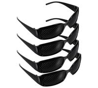 Healeved Gafas Reticulares Orificio Estenopeico para Corrección Visual, Paquete de 4 Gafas Cómodas para Uso Prolongado, Ideales para Mejorar Visión y Reducir Cansancio Ocular