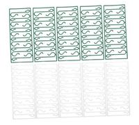 Healeved Ganchos para Adornos del Árbol de Navidad S en Forma Plástico Transparente y Verde 100 Unidades 10 Paquetes de 10 para Colgar Bolas Calcetines y Decoraciones Festivas