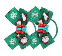 Healeved Gomas Pelo Lazo Verde para Niñas, Accesorio Navideño Flexible y Cómodo de Tela, 2 Piezas para Fiestas Temáticas y Año