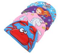 Healeved Gorros de Natación de Tela Unisex Adultos, 4 Piezas Diseños de Cangrejo, Unicornio, Sirena y Ballena, Antideslizantes, Ligeros y Transpirables para Cabello Largo y Corto,