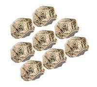 Healeved Gorros Térmicos de Papel de Aluminio para Peluquería 8 Piezas Gorro Elástico Dorado para Mascarilla Capilar y Acondicionamiento Profundo Reutilizables sin Electricidad