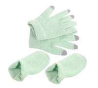 Healeved Guantes Hidratantes Gel y Calcetines Humectantes Para Manos y Pies Secos Reutilizables Transpirables y Suaves Para Cuidado Profesional De Manicura y Pedicura Reparación De Piel