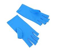Healeved Guantes Para Manicura Protección Uv Sin Dedos, Talla Única, Anti Radiación Solar, Decoración De Uñas, Color Azul