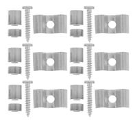 Healeved Guía de Retención para Cuerdas de Guitarra Eléctrica, Juego de 10 Piezas de Metal Plateado con Tornillos, Accesorio Duradero para Clavijero, Dispositivo Estable para Cuerdas,