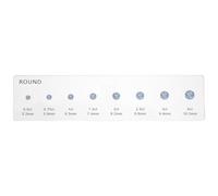 Healeved Guía de Tallas para Anillos de Gemas Redondos y Ovalados, Regla Medidora de Piedras Preciosas, Kit de Comparación de Formas para Anillos de Compromiso y Joyería Artesanal