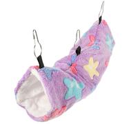 Healeved Hamaca para Hámster y Hurones de Algodón Grueso Cama Cálida y Cómoda para Ratones y Cobayas Pequeñas Nido Túnel Acolchado para Mascotas Pequeñas Color Morado con Diseño de Puntos