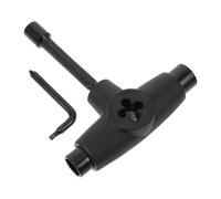 Healeved Herramienta para Patinetas Todo en Uno Negra, Llave T Compacta para Reparación y Ajuste de Longboards y Patines, Dado para Tuercas y Destornillador Portátil para Skatepark