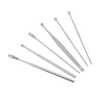 Healeved Herramientas para Limpiar Oídos de Acero Inoxidable Juego de 6 Seguro Canal Auditivo y Uso Doméstico, Múltiples Estilos en Color Plata