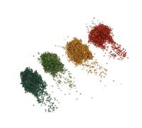 Healeved Hojas Artificiales Miniatura para Dioramas y Manualidades 4 Bolsas 33 Ml Colores Otoñales y Verdes Material para Maquetas de Tren y Jardines de Hadas Decoración Realista para