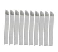 Healeved Hojas Para Cejas Microblading 50 Pcs Tamaño 9 Acero Inoxidable Blanco Para Maquillaje Permanente Femenino Uso Profesional