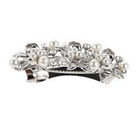 Healeved Horquilla de novia con diamantes de imitación - Horquilla de boda con cristales - de novia con flores - Coleteros para mujeres y niñas