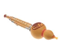 Healeved Hulusi Chino Hecho a Mano de Bambú Natural Instrumento Musical Étnico en Clave C Flauta de Calabaza Lengüeta de Aleación Tono y Puro para Principiantes y Amantes Música