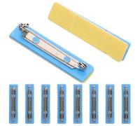 Healeved Imperdibles Autoadhesivos para Insignias 10 Unidades Cierre de Alfiler Doble Cara Base de Espuma Azul Longitud 40 MM Broche de Barra Seguro para Uso en Escuelas Trabajo y
