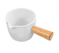 Healeved Jarra de Cerámica para Espresso de 90 Ml Taza Medidora Mini para Café Expreso Jarra para Leche y Salsa Diseño Liso y Resistente Adecuado para Cafeterías y Uso Doméstico