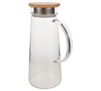 Healeved Jarra de Vidrio de Borosilicato Grande 2L con Tapa Antigoteo y Filtro de Acero Inoxidable Jarra para Jugo y Agua Fría Resistente y Apta para Refrigerador Uso Doméstico