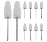 Healeved Juego de 10 brocas de silicona para uñas, herramienta de goma para manicura y pedicura, removedor de cutículas y pulido para uso doméstico en salones de belleza.