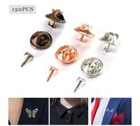 Healeved Juego de 150 Broches de Solapa y Pasadores de Embrague de Cobre Puro, Multicolor, Accesorios para Tachuelas y Alfileres, Ideales para Manualidades y Joyería DIY