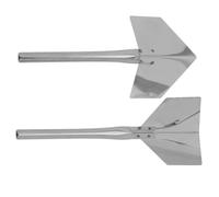 Healeved Juego de 2 Llanas Manuales de Acero Inoxidable para Esquinas Interiores y Exteriores Herramienta para Acabado de Bordes en Paneles de Yeso Cemento y Escayola Tamaño Pequeño