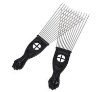 Healeved Juego de 2 Peines de Acero con Púas Anchas para Peluquería Masculina, Peine para Desenredar y Añadir Volumen, Peineta Profesional para Salón y Uso Doméstico