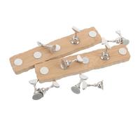 Healeved Juego De 2 Soporte y con de de Madera Práctica para Uñas Natural Base de Bambú Metálico para Entrenamiento Incluye de Manicura