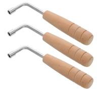 Healeved Juego de 3 Llaves de Afinación para Arpa de Lira y Otros Instrumentos de Cuerda, con Diseño Interior de 4 Esquinas, Madera y Acero, Portátil para Ensayos y Viajes