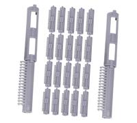 Healeved Juego De 50 Piezas Presilla Permanente Rizadores Sin Calor Rodillos Permanentes Varillas Para Rizar Rodillo De Clip Para Permanente Del Cabello Rizadores Permanentes Grey Abs