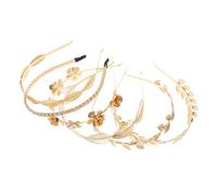 Healeved Juego De 6 Diademas Para El Pelo Diademas Para Mujer Diademas De Perlas Joyería Para El Pelo Diademas De Perlas Tocados De Fiesta Joyería De Hierro Dorado