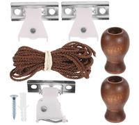 Healeved Juego de Accesorios para Persianas Enrollables de Bambú, Piezas de Repuesto Tornillos y Cuerda para Cortinas Venecianas, Kit Completo para Reparación y Montaje en Hogar, Ventanas