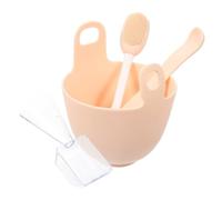 Healeved Juego De Boles Para Mascarillas Faciales Reutilizables, 4 Piezas, Silicona Amarilla, Recipiente Para Mezclar Mascarillas Diy, Accesorio Para Cuidado Facial En Casa