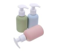 Healeved Juego de Botellas Vacías de Viaje de 100 Ml Dispensador de Bomba y Diseño Macaron, Plástico Ligero y Control Preciso de Dosis para Hotel y Baño