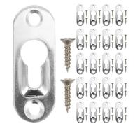 Healeved Juego de Clips de Metal para Colgar Obras de Arte, Colgador del Panel Trasero de Marco 30 Hebillas y 60 Tornillos, Soporte Resistente y Oculto para Marcos de Fotos y Cuadros