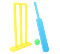 Healeved Juego de Críquet Infantil Unisex de Plástico Seguro Palo de Bordes Redondeados, 1 Set para Jugar en Exteriores y Patio Trasero, Deporte Creativo Actividades Color Color Aleatorio