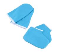 Healeved Juego de Guantes y Cubrepiés para Terapia de Parafina, Talla Única, Algodón Térmico para Mantenimiento de Humedad, Uso Profesional y Doméstico en Cuidado de Manos y Pies, Color