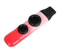 Healeved Kazoo Profesional de Doble Membrana en ABS Instrumento Musical Portátil para Acabado Rojo Degradado Adecuado para Acompañar Guitarra y Aprender Música Fácilmente